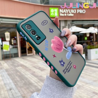 เคสโทรศัพท์ซิลิโคนใส แบบนิ่ม ขอบสี่เหลี่ยม กันกระแทก ลายดอกกุหลาบ สําหรับ VIVO Y76 5G Y76s Y74s 5G