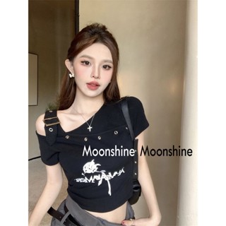 Moon  เสื้อครอป เสื้อแฟชั่นผู้หญิง y2k สีพื้น สําหรับผู้หญิง ใส่ไปคลับ ปาร์ตี้ 2023 NEW ทันสมัย ins สไตล์เกาหลี Beautiful A29J12T 36Z230909