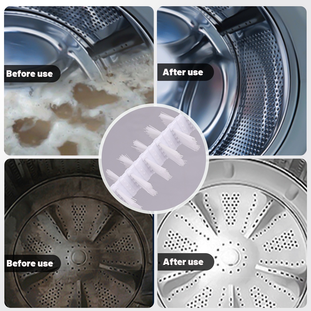 แปรงทําความสะอาดเครื่องซักผ้า ทรงกระบอก ด้านใน / ไนลอนพับได้ ผงซักฟอก สิ่งสกปรก / แปรงทําความสะอาด ยืดหยุ่น ทนทาน / เครื่องมือทําความสะอาดในครัวเรือน พร้อมผมยาว - รูปที่ 2
