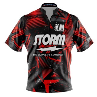 Storm DS เสื้อโปโล แขนสั้น พิมพ์ลายโบว์ลิ่ง 2015-ST 3D