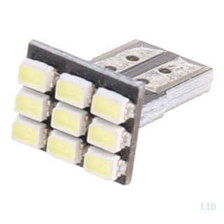 Lid หลอดไฟ LED T10 W5W 1206 9SMD 12V สําหรับติดป้ายทะเบียนรถยนต์ 1 ชิ้น