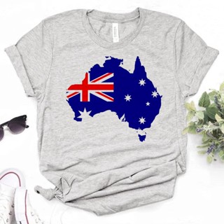 เสื้อยืด พิมพ์ลายการ์ตูน Australia สไตล์สตรีท เหมาะกับฤดูร้อน สําหรับผู้หญิง y2k