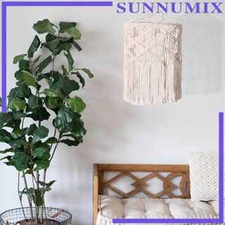 [Sunnimix] โคมไฟเพดาน มาคราเม่ สไตล์โบโฮ สําหรับแขวนตกแต่งห้องนั่งเล่น ห้องรับประทานอาหาร