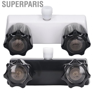 Superparis RV Bathroom Shower Faucet  Perfect Match Better Control Leakage Free Dual Knob Wide Application for Vehicle