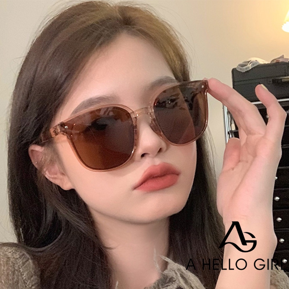 A HELLO GIRL แว่นตากันแดด ป้องกันรังสีอัลตราไวโอเลต แบบพับได้ ระดับไฮเอนด์ สไตล์เกาหลีใต้ สําหรับผู้หญิง ไลฟ์สด