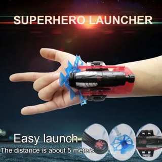 ถุงมือผ้าไหม ลาย Spiderman Spider Web Launcher Super Hero Spiderman สําหรับเด็ก B1S1