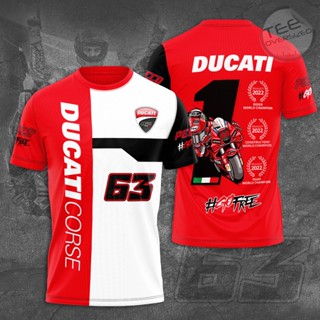 เสื้อยืด พิมพ์ลายโลโก้รถยนต์ Francesco Bagnaia 63