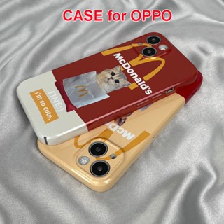 เคสโทรศัพท์มือถือแบบแข็ง ลายการ์ตูนสุนัข McDonalds น่ารัก สําหรับ OPPO Find X5 Pro Find X5 X3 Pro F9 F11 A91 A9 A5 A78 A77 A53 A33 A31 A17 A15 A15S