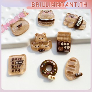 การ์ตูนหมีใส Diy Crocs Charm เคสโทรศัพท์ Diy ตกแต่ง Diy Crocs อุปกรณ์ Diy กิ๊บติดผม DIY ตกแต่ง bri