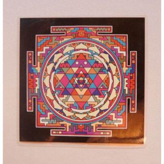 ภาพวาดผ้าใบ พิมพ์ลาย Sri Yantra Vedic Yantra zfx 0512