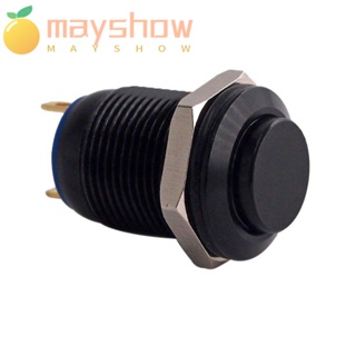 Mayshow สวิตช์ปุ่มกด โลหะผสมอลูมิเนียม 12 มม. 1/2 นิ้ว DC AC 36V 2A สําหรับรถยนต์