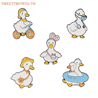 Trtu เข็มกลัด รูปการ์ตูนเป็ด ไก่น่ารัก เครื่องประดับ สําหรับตกแต่งกระเป๋า