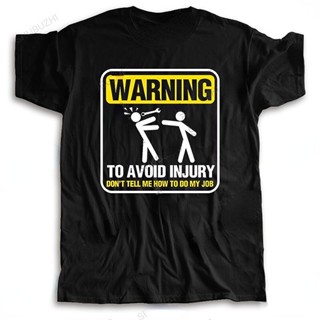 เสื้อยืดลําลอง แขนสั้น พิมพ์ลาย Warning To Avoid Injury ขนาดใหญ่ สําหรับผู้ชาย ไซซ์ 4XL 5XL 6XL