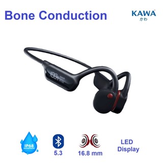 ใหม่ หูฟังบลูทูธไร้สายคาวา Kawa X10 หูฟัง Bone Conduction (แท้) IPX8 หูฟังไร้สาย