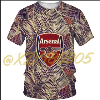 (ทั้งหมดในสต็อก Xzx180305) เสื้อแขนสั้น พิมพ์ลาย Arsenal Premier League 3D แห้งเร็ว คุณภาพสูง 03