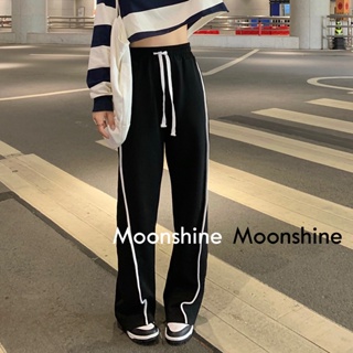 Moon  กางเกงขายาว คาร์โก้ กางเกง เชือกอเมริกันคลาสิค Cargo pants 2023 NEW 071924 High quality สวยงาม Korean Style ins A23L03D 36Z230909