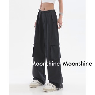 Moon  กางเกงขายาว คาร์โก้ กางเกง เชือกอเมริกันคลาสิค Cargo pants 2023 NEW 071909 สไตล์เกาหลี สวย Trendy Beautiful A20M00O 36Z230909