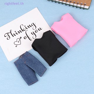 Rightfeel.th ใหม่ เสื้อกั๊ก กางเกงขาสั้น ผ้าเดนิม แฟชั่นฤดูร้อน ขนาด 30 ซม. สําหรับตุ๊กตาเด็กผู้ชาย ของขวัญวันหยุด 1 ชิ้น