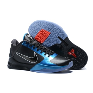 ใหม่ N-i-k-e Zoom Turbo Kobe 5 Dark Knight รองเท้าบาสเก็ตบอล วิ่ง 2023