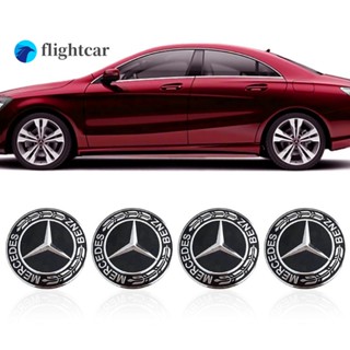 Flightcar ฝาครอบดุมล้อรถยนต์ 75 มม. สําหรับ Mercedes Benz 4 ชิ้น