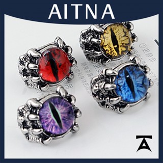 Aitna แหวนรูปกรงเล็บหมาป่า สไตล์พังก์ คลาสสิก