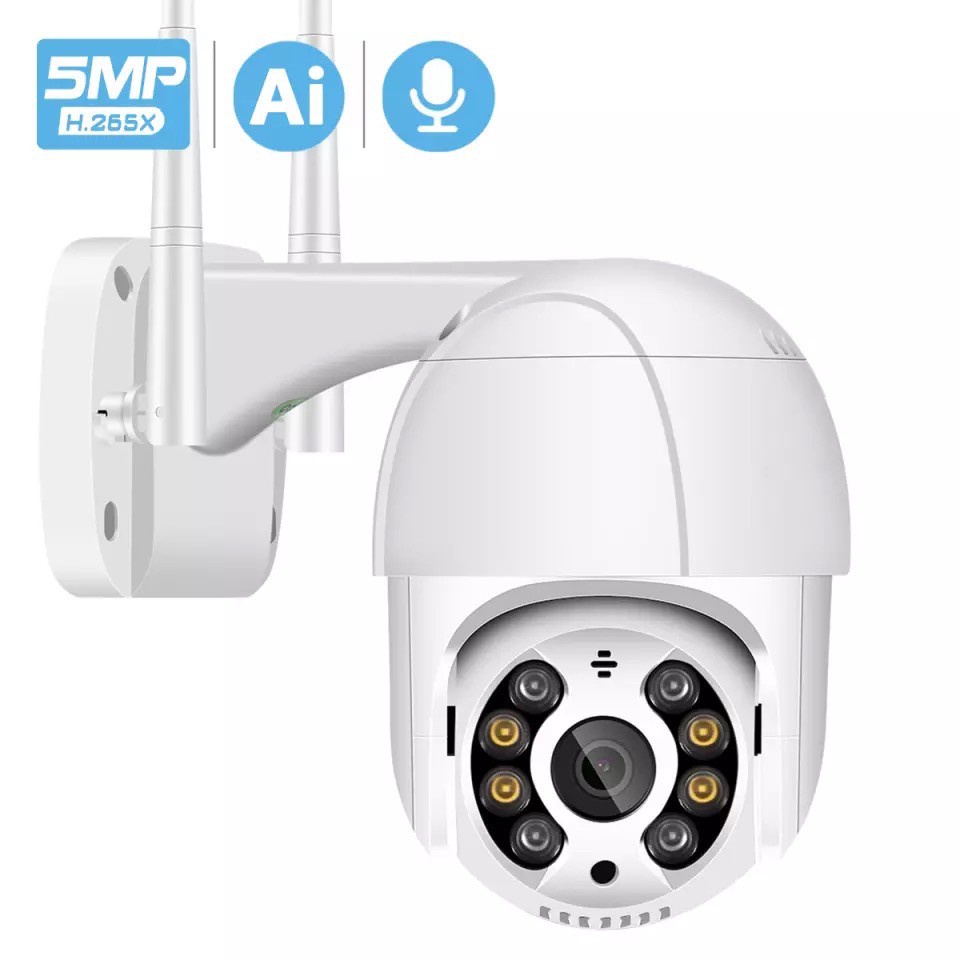 5MP XM599--XMEYE icsee Pro H.265 FHD 5MP WiFi PTZกล้อง CCTV IP Camera กลางแจ้ง PTZ 4X ซูมAiมนุษย์ DE