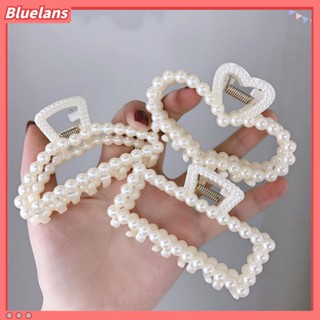 【 Bluelans 】กิ๊บติดผมหางม้า ประดับไข่มุกเทียม หรูหรา ขนาดใหญ่ สําหรับจัดแต่งทรงผม