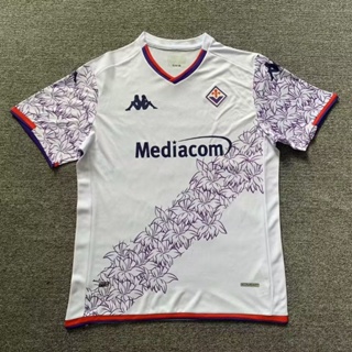 เสื้อกีฬาแขนสั้น ลายทีมชาติฟุตบอล Fiorentina Away Jersey S-XXL 23-24 ชุดเยือน สําหรับผู้ชาย