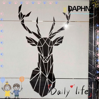 Daphne สติกเกอร์ ลายหัวกวาง 3D มีกาวในตัว สําหรับตกแต่งผนังบ้าน DIY