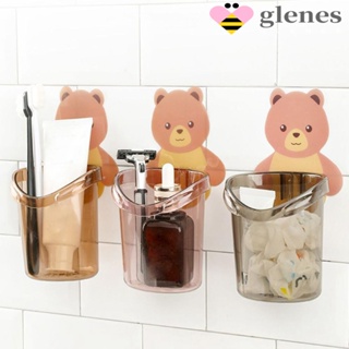 Glenes ที่วางแปรงสีฟัน ห้องน้ํา บ้าน น่ารัก ถ้วยดูด กล่องเก็บมีดโกน ขาตั้ง