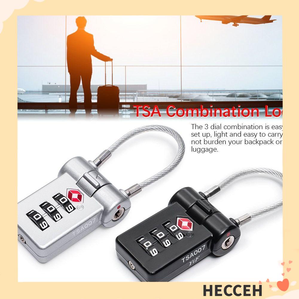 Hecceh TSA อุปกรณ์ล็อคกระเป๋าเดินทาง 3 ตําแหน่ง รีเซ็ตได้