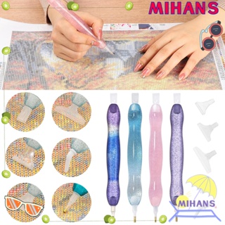 Mihan ปากกาปักครอสสติตช์คริสตัล เรซิ่น 5D หลากสี สําหรับตกแต่งบ้าน DIY