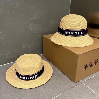 2ทรง ♥ เช็คสินค้าก่อนสั่ง MIU MIU RAFFIA HAT IN BEIGE หมวก ทรง bucket งานสาน สวยมาก มิวมิว