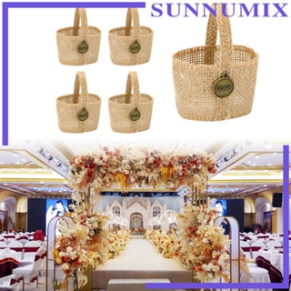 [Sunnimix] ตะกร้าดอกไม้ 5 ชิ้น สําหรับตกแต่งงานแต่งงาน ครบรอบ