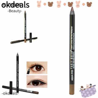 OKDEALS ดินสอเขียนคิ้ว อายไลเนอร์ สีน้ําตาล และสีดํา กันน้ํา