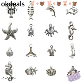 OKDEALS จี้รูปปลาทะเล คละแบบ สําหรับทําเครื่องประดับ สร้อยข้อมือ DIY 105 ชิ้น