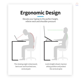 ขาตั้งแล็ปท็อป อลูมิเนียมอัลลอยด์ แบบพกพา ปรับได้ 7 ระดับ พับได้ กันลื่น สีเงิน
