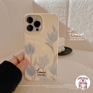 เคส TPU นิ่ม ปิดด้านหลัง ลายดอกทิวลิป สีน้ํามัน แวววาว กันกระแทก สําหรับ IPhone 14 Pro Max 12 11 Pro Max X XS XR 7Plus