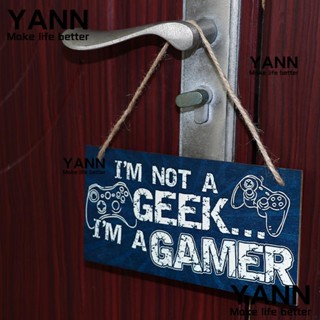 YANN1 แผ่นป้ายไม้ ลายเกม Im Gamer สําหรับตกแต่งผนังบ้าน