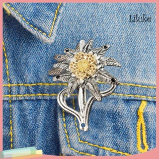 Lk--ww2 เยอรมัน Army Elite Mountain Edelweiss ป้ายเดนิม แจ็กเก็ต คอปก เข็มกลัด Pin