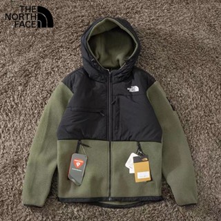 【พร้อมส่ง】เสื้อแจ็กเก็ต มีฮู้ด ผ้าฝ้าย 100% ปักลายโลโก้ The North Face สําหรับผู้ชาย