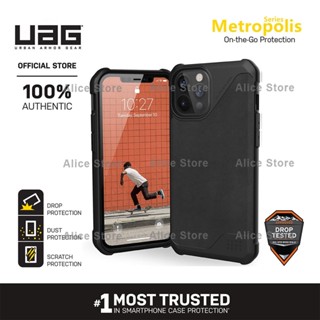 Uag เคสโทรศัพท์มือถือ ลาย Metropolis Series สีดํา สําหรับ iPhone 12 Pro Max 12 Mini