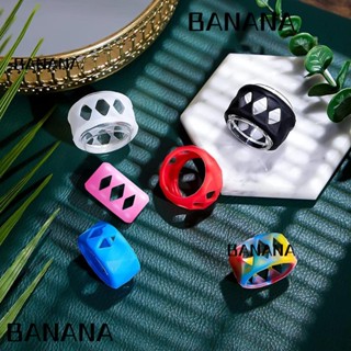 Banana1 แหวนยางซิลิโคน กันลื่น ขนาด 25x17 มม. สีสันสดใส