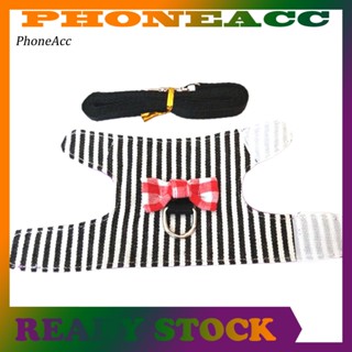 Phoneacc สายจูงสัตว์ ขนาดเล็ก แบบพกพา ประดับโบว์ใหญ่