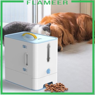 [Flameer] กล่องเก็บอาหารสัตว์เลี้ยง พร้อมชาม ขนาดใหญ่ ที่ทนทาน สําหรับสุนัข แมว