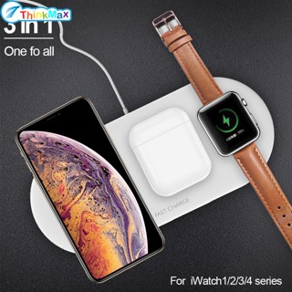 แท่นชาร์จไร้สาย 10W 3 in 1 สําหรับ Apple watch Airpods i watch 3