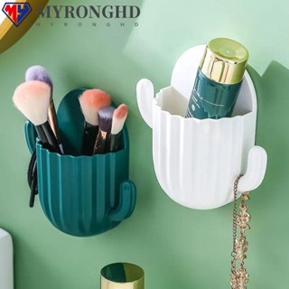 Myronghd ชั้นวางแปรงสีฟัน แบบพลาสติก มีกาวในตัว ระบายน้ํา สําหรับห้องน้ํา