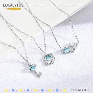 ✿EUTUS✿ 1/3PCS Fashion Jewelry Colored Glaze Planet Necklace Fantasy Starry Sky Universe Ball Galaxy Planet Pendant Nebula Ribbon New Clavicle Chain Glass Vortex Cosmos Series Unique Design Necklace