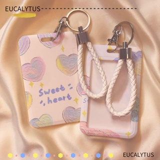 Eutus กระเป๋าใส่บัตรเครดิต พลาสติก ลายน่ารัก สําหรับนักเรียน