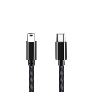 Toyou สายชาร์จไนล่อนถัก Type-C เป็น Mini USB สําหรับถ่ายโอนข้อมูล